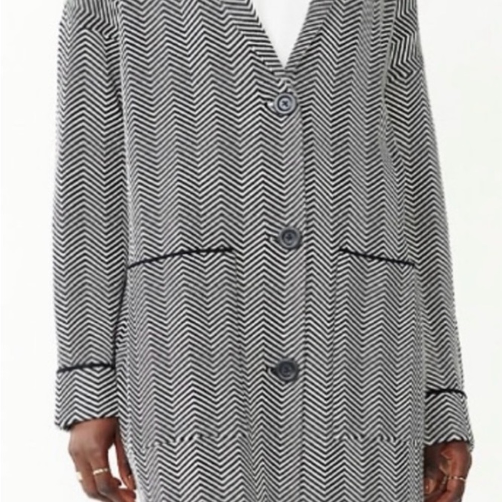 Nine West Monochrome Chevron Jacket